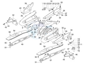 Nexus 300 ie e3 drawing Central cover - Footrests