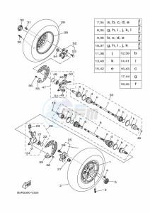 YFM450FWBD KODIAK 450 EPS (BEY3) drawing FRONT WHEEL