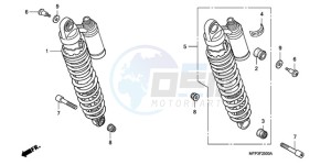 CB1300A9 France - (F / ABS CMF MME TWO) drawing REAR CUSHION