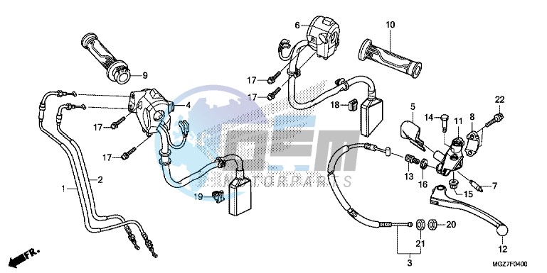 HANDLE LEVER/ SWITCH/ CABLE