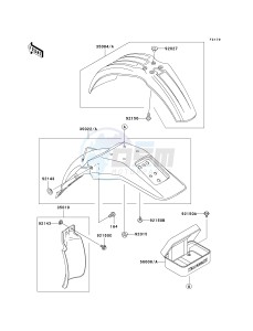 KDX 220 A [KDX220R] (A10-A12) [KDX220R] drawing FENDERS