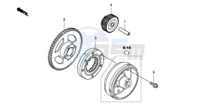 TRX420TM FOURTRAX drawing STARTING GEAR