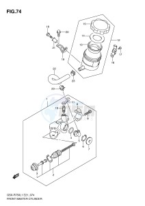 GSX-R750 (E21) drawing FRONT MASTER CYLINDER