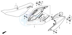 CRF250X drawing SEAT/SIDE COVER