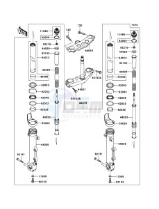 ZRX1200R ZR1200A6F FR GB XX (EU ME A(FRICA) drawing Front Fork