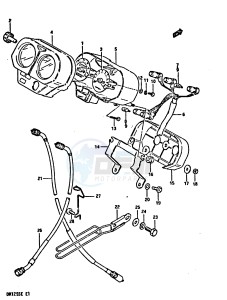 DR125S (E2) drawing SPEEDOMETER - TACHOMETER