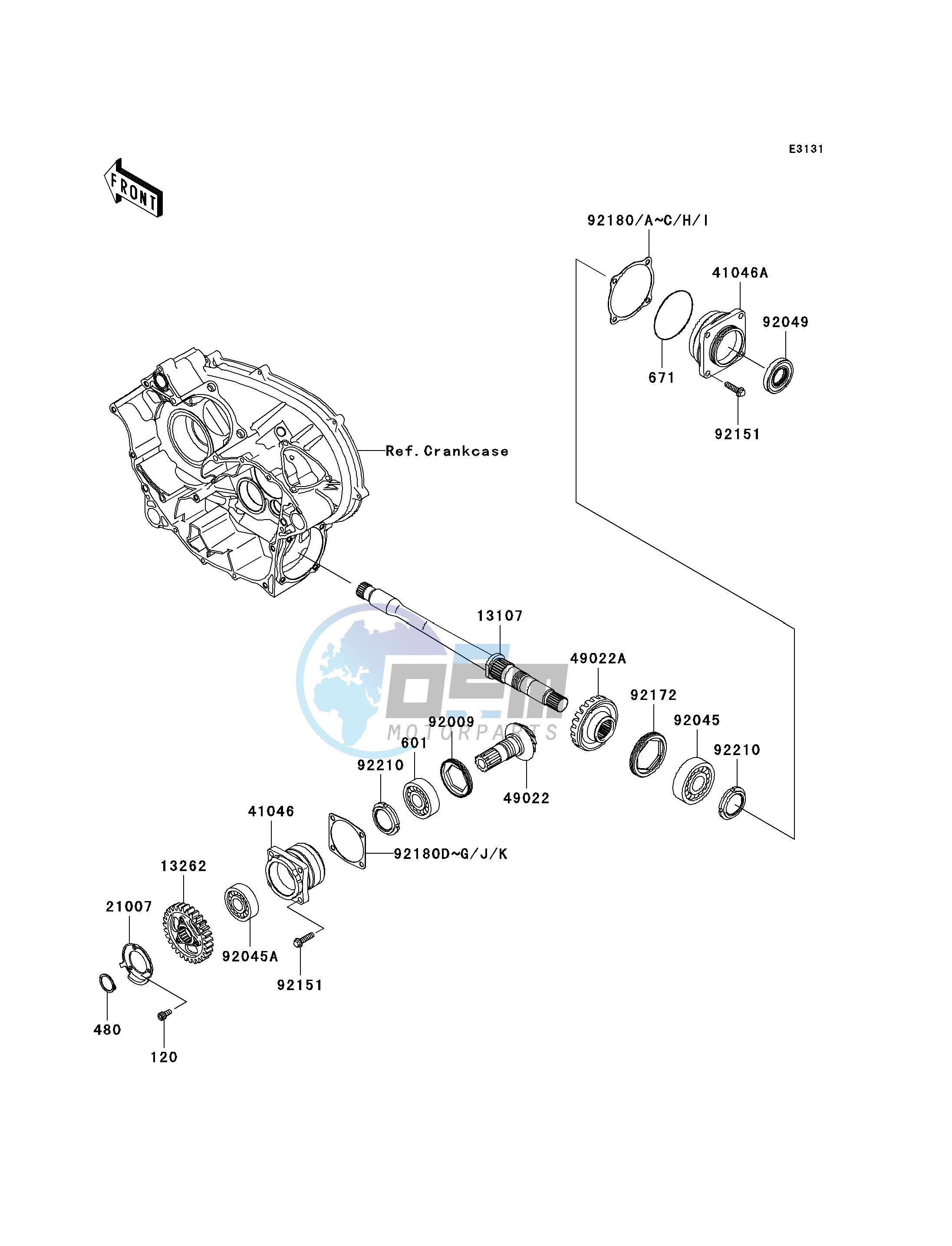 FRONT BEVEL GEAR