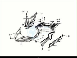 JET4 RX 125 (XE12W4-EU) (E5) (M1) drawing FLOOR PANEL - CENTER COVER