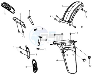 HD 200 drawing FOOTREST / RR PLATE / FENDER