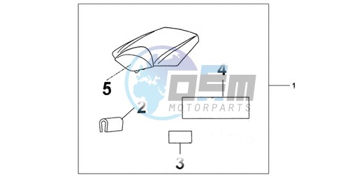 REAR SEAT COWL PEARL SIREN BLUE