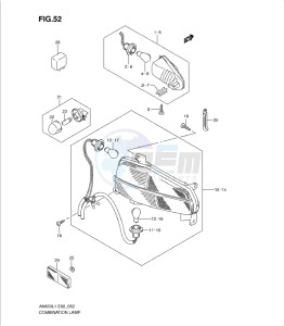 AN650 drawing COMBINATION LAMP (AN650AL1 E2)