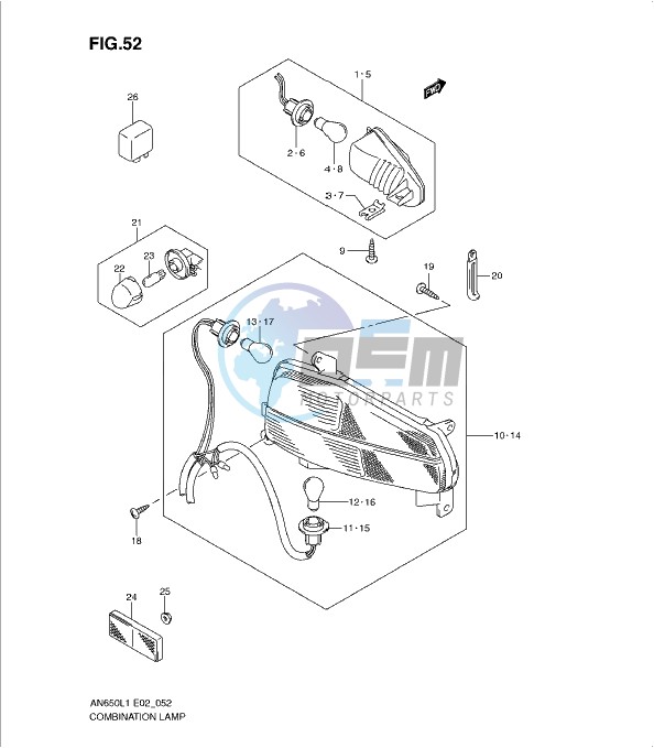 COMBINATION LAMP (AN650AL1 E2)