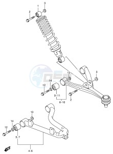 LT-F500F (E3-E28) drawing SUSPENSION ARM (MODEL Y K1 K2)