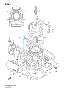 RM250 (E19) drawing CYLINDER