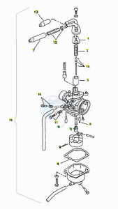 SR 50 Air (Vertical cylinder) vertical cil Air cooled drawing Carburettor