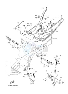 MW125 MW-125 TRICITY TRICITY 125 (2CM1 2CM5) drawing STAND & FOOTREST