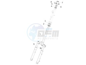 LIBERTY 50 (EMEA) drawing Fork/steering tube - Steering bearing unit