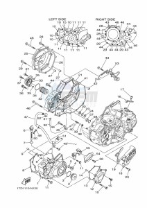 YFZ450R (BKD3) drawing CRANKCASE COVER 1