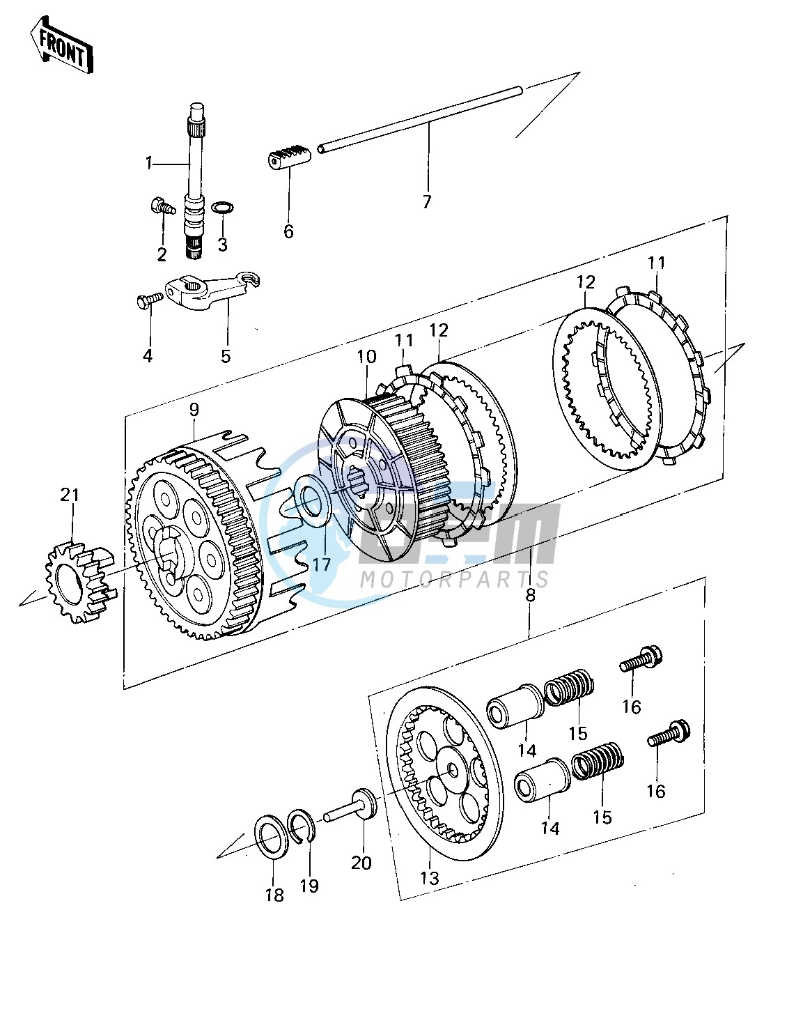 CLUTCH -- 78-79 KL250-A1_A1A_A2- -