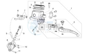 Dorsoduro 750 - ABS (EMEA, APAC, NAFTA) (AUS, CND, EU, J, USA) drawing Clutch pump