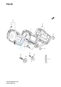 GSX-R750 (E2) drawing SPEEDOMETER