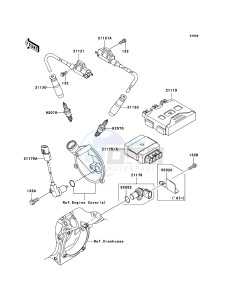 KVF650 4x4 KVF650D7F EU GB drawing Ignition System