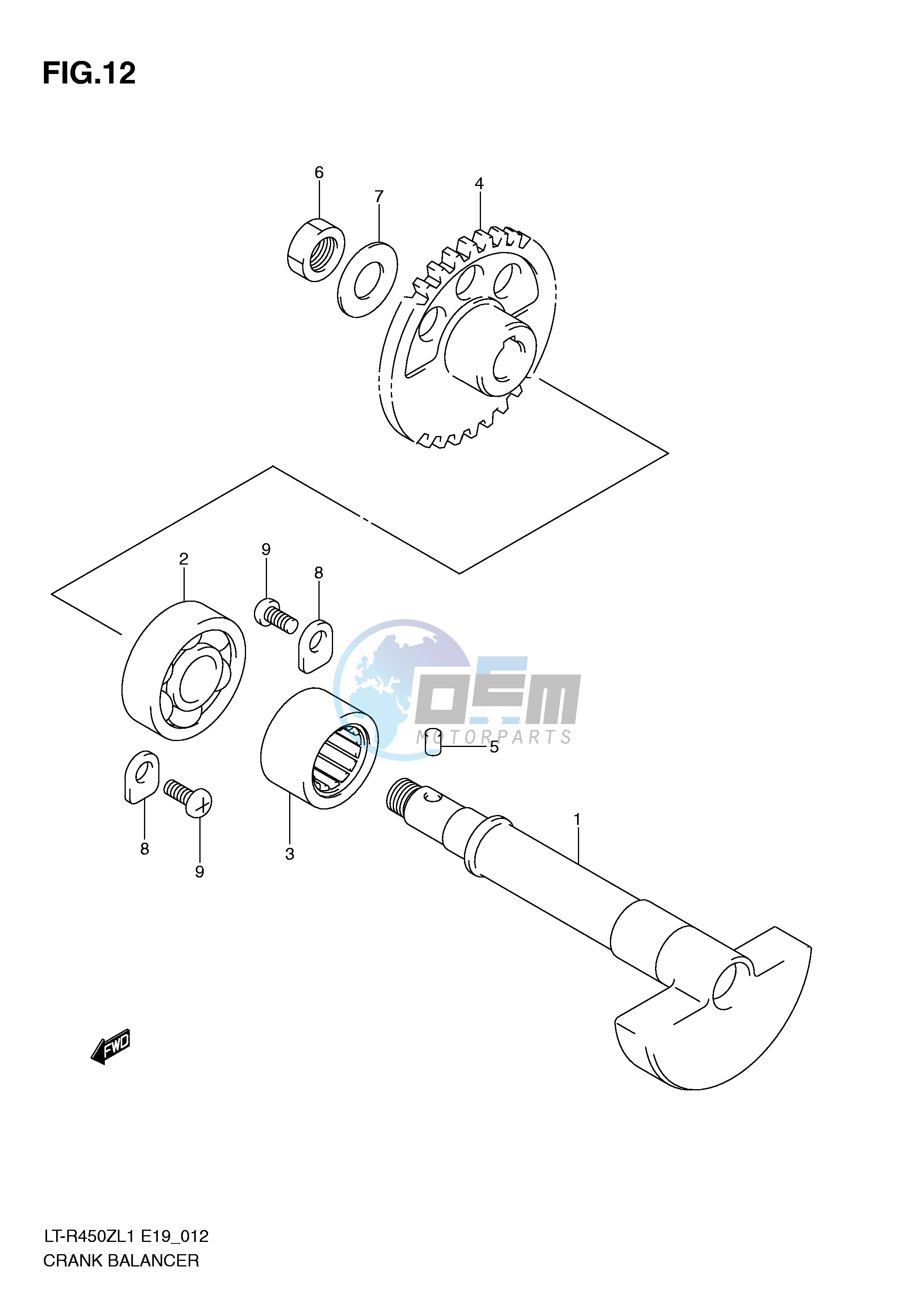 CRANK BALANCER (LT-R450L1 E19)