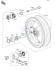 ZX 750 H [NINJA ZX-7] (H1) [NINJA ZX-7] drawing FRONT WHEEL