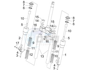 Beverly 250 (USA) USA drawing Fork components (Kayaba)