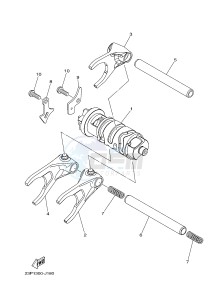 XT1200Z (23PF 23PG) drawing SHIFT CAM & FORK