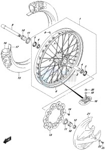 RM-Z450 drawing FRONT WHEEL