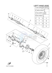 YXM700E YXM700PHE VIKING EPS HUNTER (1XPB) drawing FRONT WHEEL