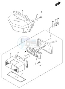 DL650 drawing REAR COMBINATION LAMP