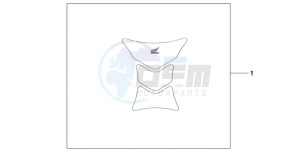 CBR1000RR9 BR / MME - (BR / MME) drawing TANK PAD