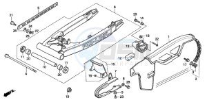 CRM75R drawing SWING ARM/CHAIN CASE