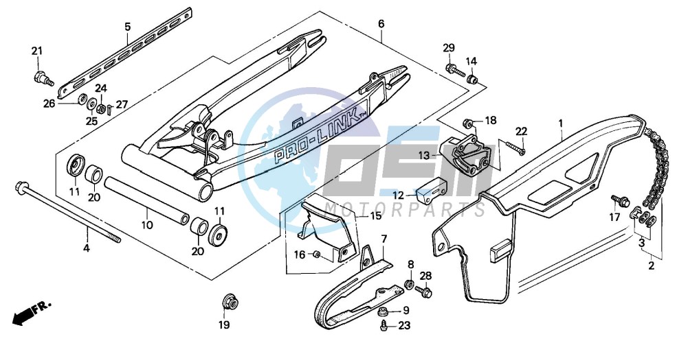 SWING ARM/CHAIN CASE