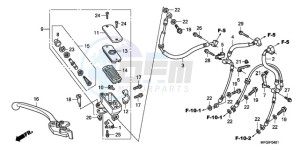 CB600FA3A France - (F / ABS CMF ST 25K) drawing FR. BRAKE MASTER CYLINDER (CB600FA/FA3)