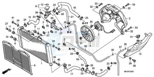 CB600FA3A Australia - (U / ABS ST) drawing RADIATOR