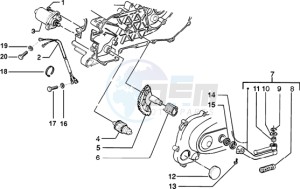 Zip 50 SP H2O Liquid cooling drawing Starting motor-starter lever