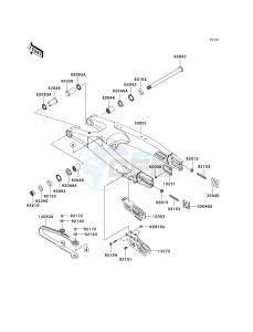 KX 250 W [KX250F MONSTER ENERGY] (W9FA) W9F drawing SWINGARM