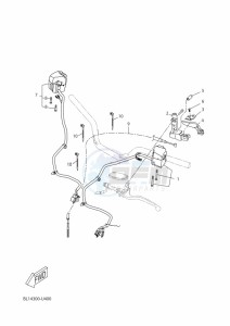 YP400RA XMAX 400 ABS (BL13) drawing HANDLE SWITCH & LEVER