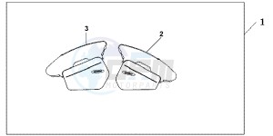 NT700VB drawing PANNIER INNER BAG SET