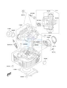 KLX 125 B [KLX125L] (B1-B3) [KLX125L] drawing CYLINDER HEAD