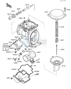 ZX 1000 B [NINJA ZX-10] (B1-B2) [NINJA ZX-10] drawing CARBURETOR PARTS