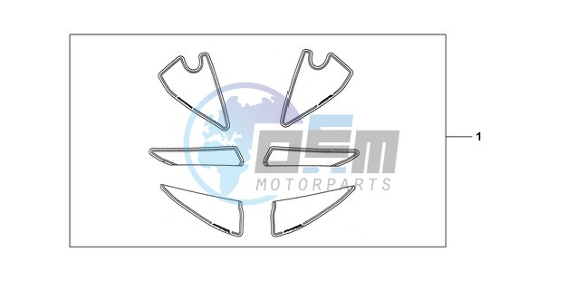 RACING STICKER WHITE BACKGROUND 'NUMBER PLATE STICKERS' WITH