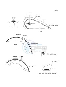 VN 900 D[VULCAN 900 CLASSIC LT] (6F-9F) D9F drawing DECALS-- BLACK_BLUE- --- D9F- -