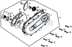 SYMPHONY ST 50 L5-L6 drawing CRANKCASE COVER LEFT