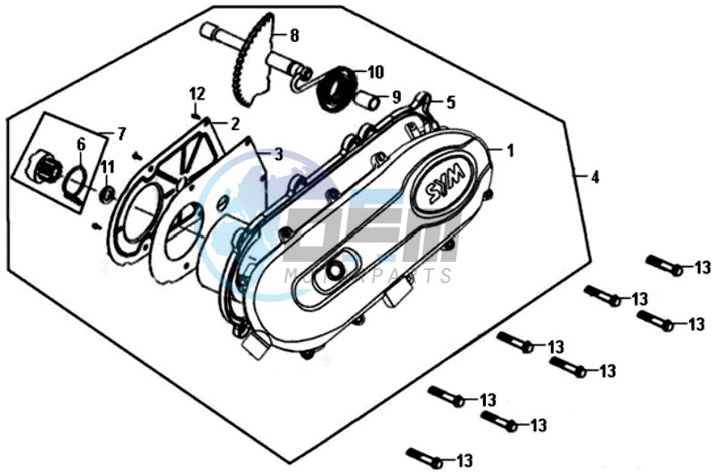 CRANKCASE COVER LEFT