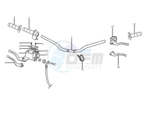 RCR_SMT 50 drawing Handlebars - Master cilinder