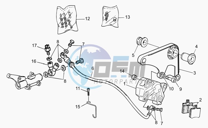 Rear brake caliper